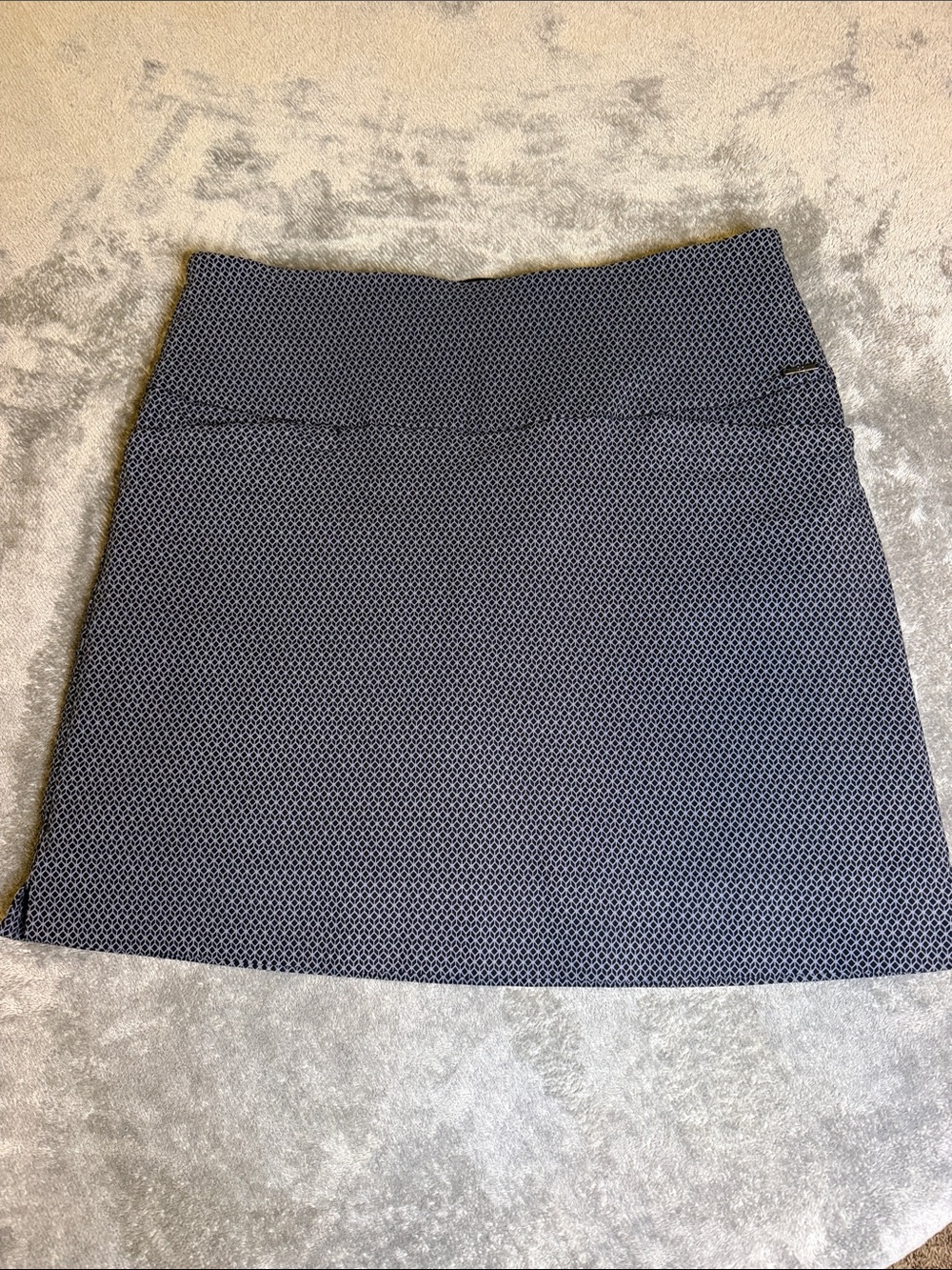 Black Mini Skort with Subtle Geometric Print